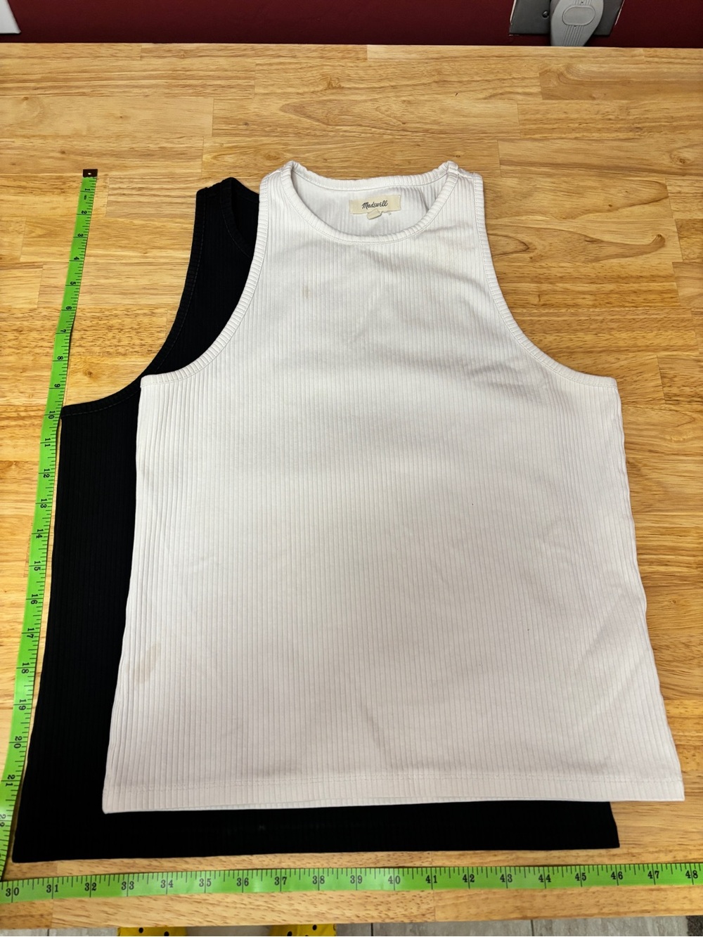 Madewell White & Black Ribbed Tank Duo